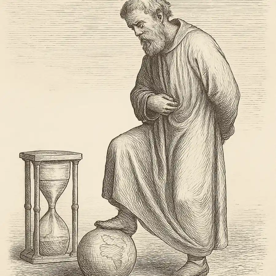 Lo viejo que pisa uno — ilustración Ilustración en grabado sobre Lo viejo que pisa uno