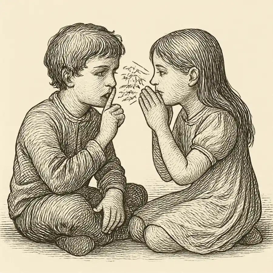 La lengua secreta de mi infancia — ilustración Ilustración en grabado sobre La lengua secreta de mi infancia