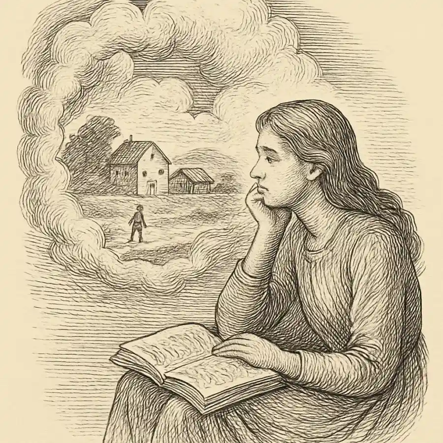 Nostalgia de lo no vivido — ilustración Ilustración en grabado sobre Nostalgia de lo no vivido