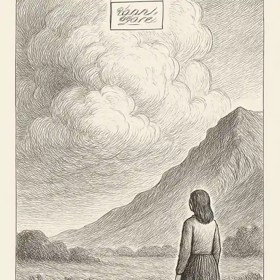 Vivir dentro de algo inmenso — ilustración Ilustración en grabado sobre Vivir dentro de algo inmenso