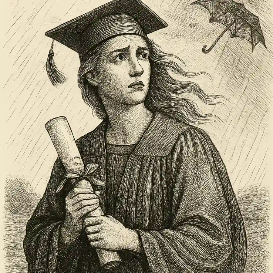 Ilustración en grabado sobre Diploma contra la intemperie