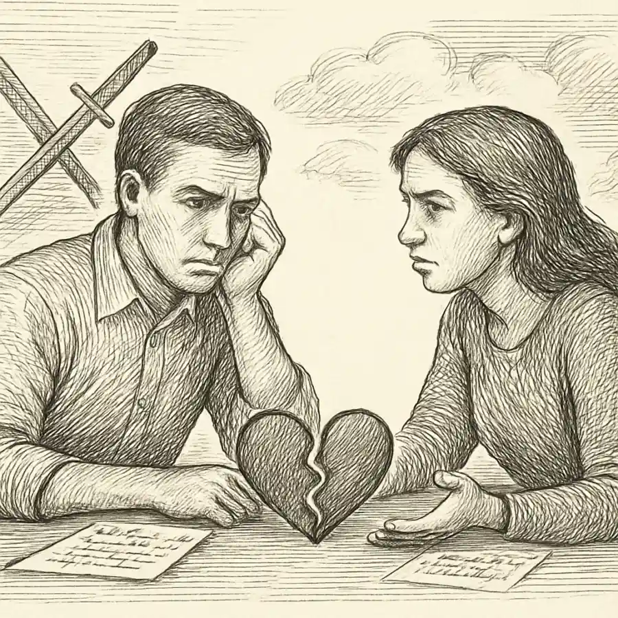 Después de tanto pelear — ilustración Ilustración en grabado sobre Después de tanto pelear