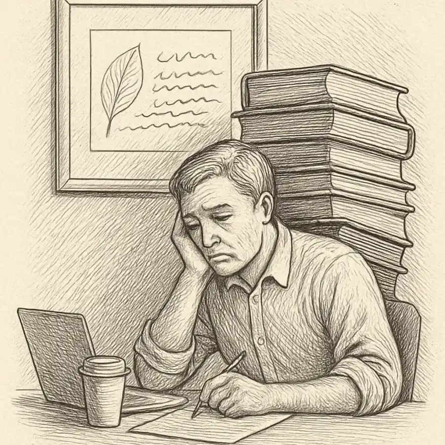 Cuidarte, pero rendir más — ilustración Ilustración en grabado sobre Cuidarte, pero rendir más