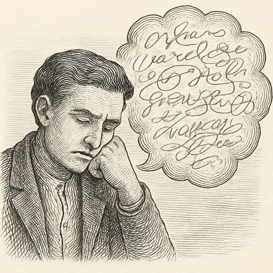 Ilustración en grabado sobre ¿Y si el lenguaje nos piensa a nosotros?