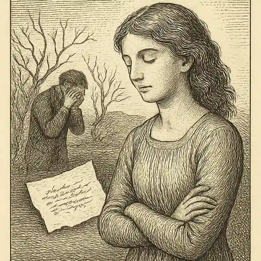 Cuando dejé de contestar — ilustración Ilustración en grabado sobre Cuando dejé de contestar