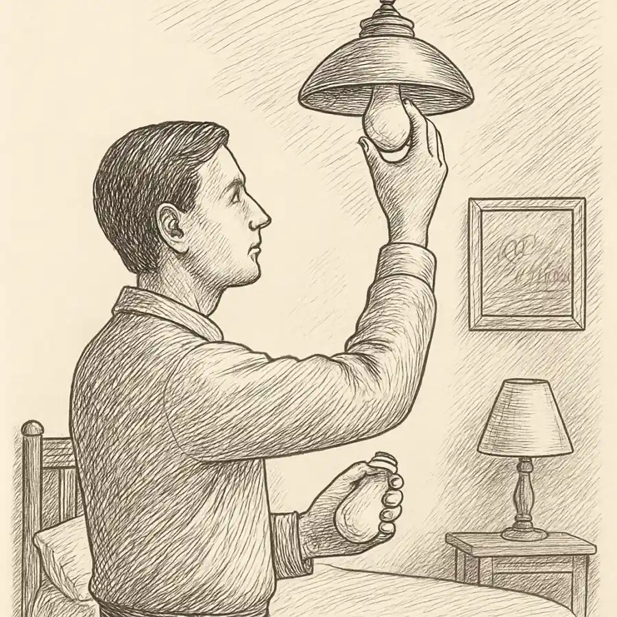 Ilustración en grabado sobre El foco del descanso