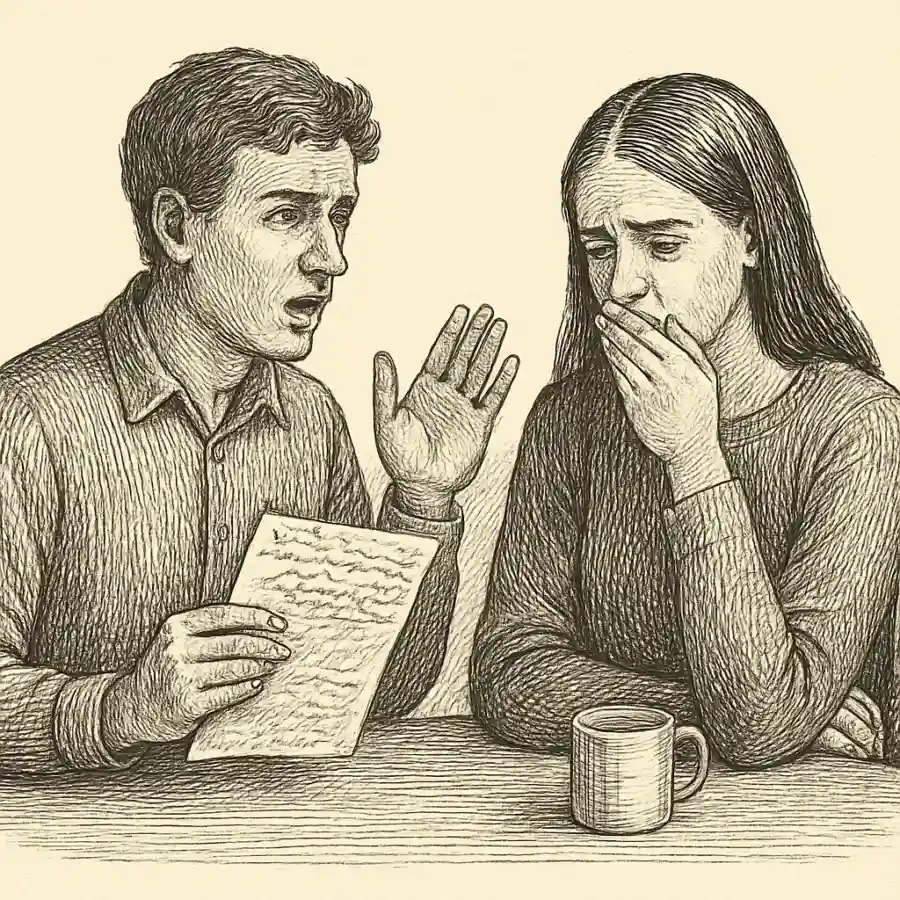 Usé una historia que no era mía — ilustración Ilustración en grabado sobre Usé una historia que no era mía
