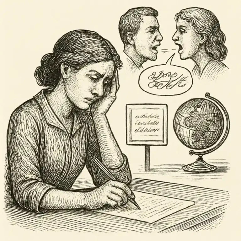 Ilustración en grabado sobre Creo que confundimos opinar con entender