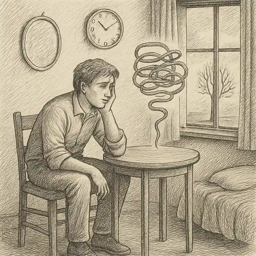 Me anda rondando qué estoy haciendo con mi vida — ilustración Ilustración en grabado sobre Me anda rondando qué estoy haciendo con mi vida