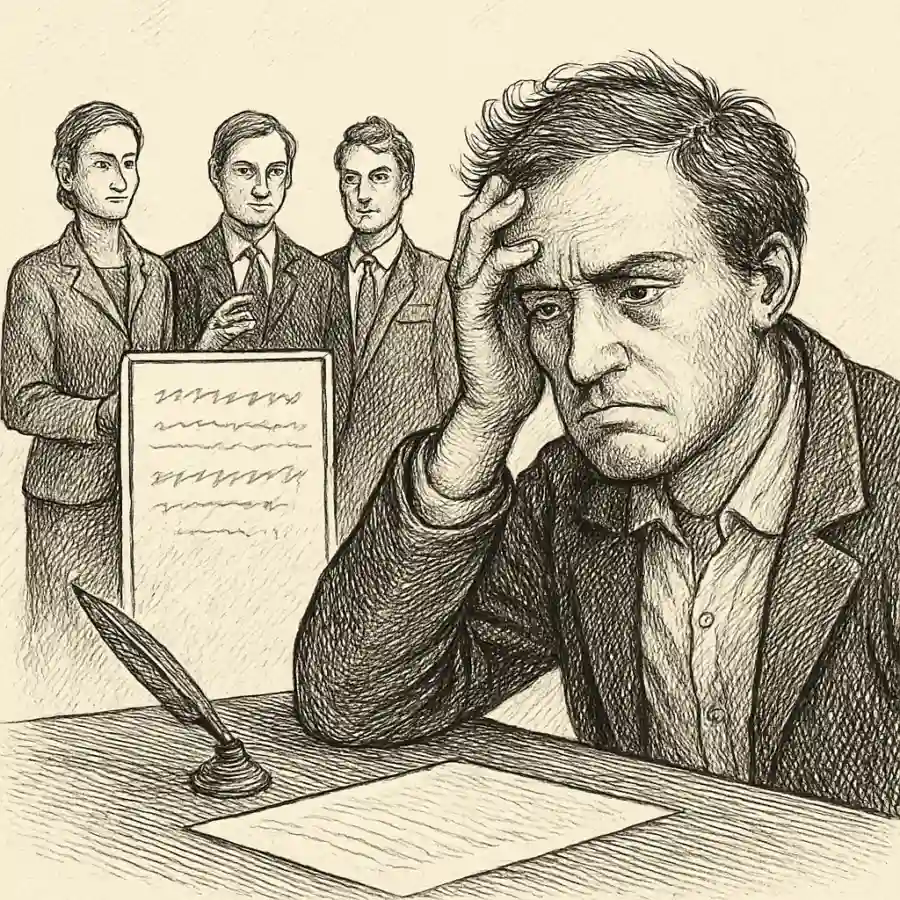 Lo de tener buena presencia me hace ruido — ilustración Ilustración en grabado sobre Lo de tener buena presencia me hace ruido