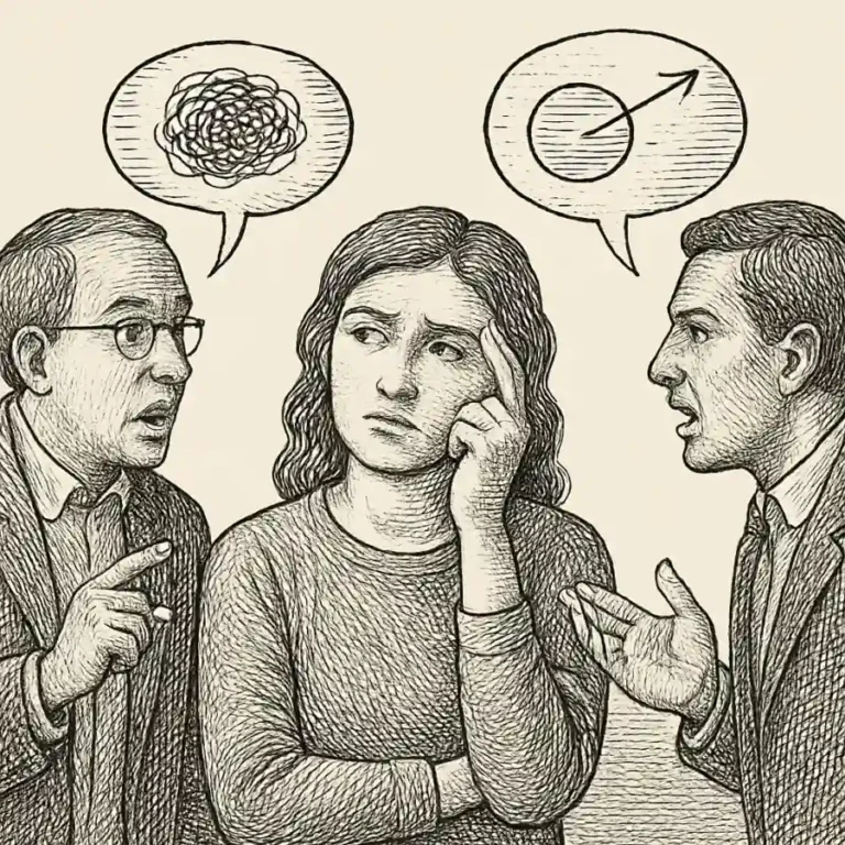 Ilustración en grabado sobre Quiero distinguir entre tener razón y razonar bien