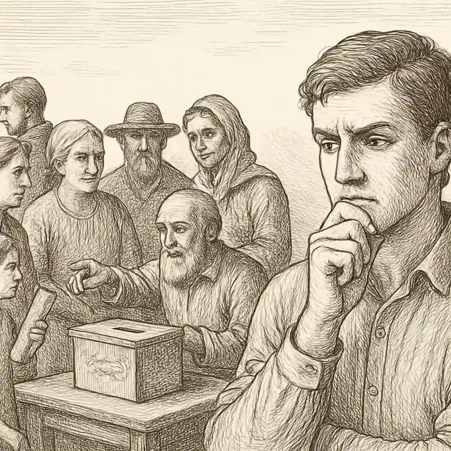 Ilustración en grabado sobre Eso de “siempre se ha hecho así” ya no me basta