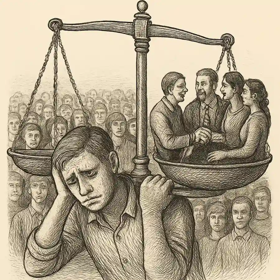 Me pesa que casi todo sea por contacto — ilustración Ilustración en grabado sobre Me pesa que casi todo sea por contacto