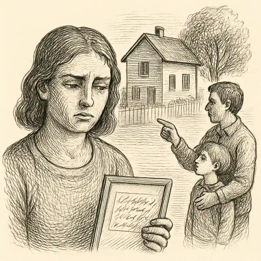 Me molesta ser la que nota la casa primero — ilustración Ilustración en grabado sobre Me molesta ser la que nota la casa primero