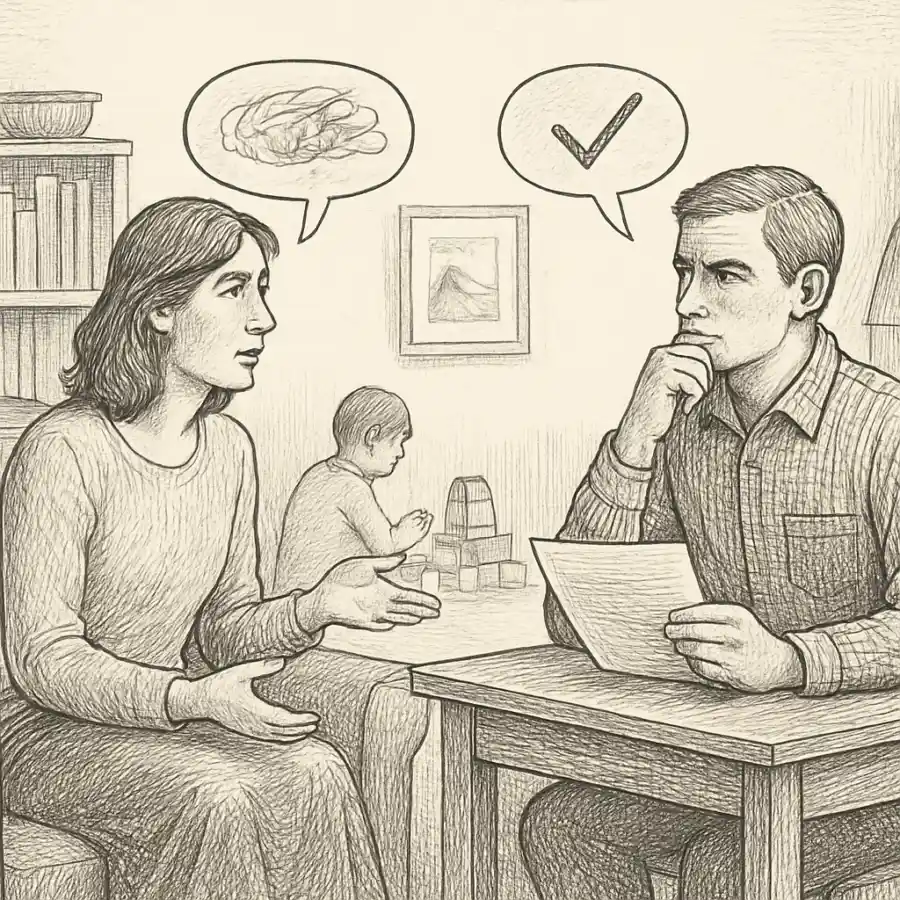 Ilustración en grabado sobre Decir que es práctico no debería cerrar la conversación