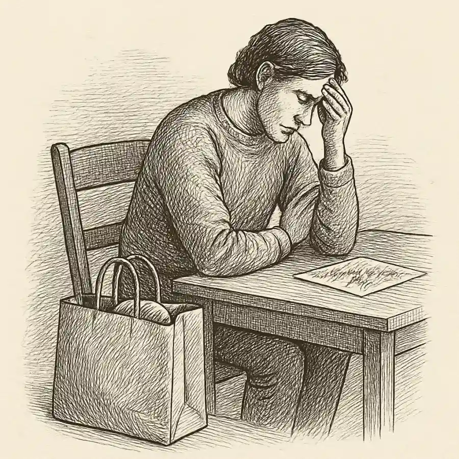 Ilustración en grabado sobre Voy a dejar de comprar para calmarme
