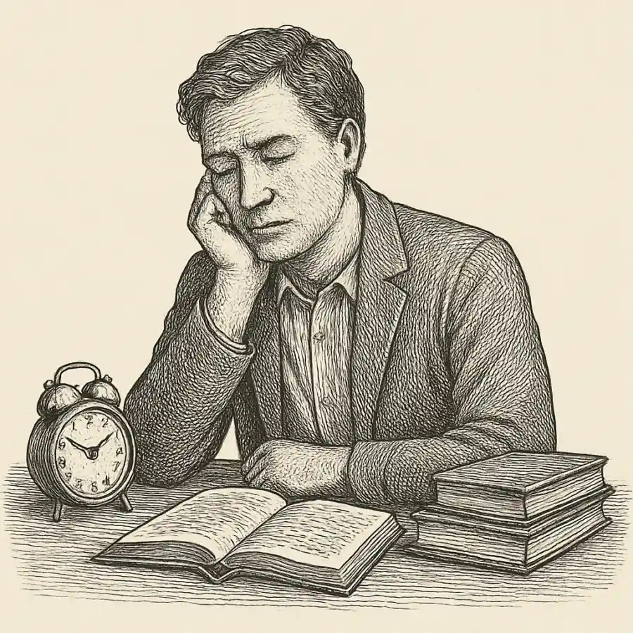 Estoy probando dejar diez minutos libres — ilustración Ilustración en grabado sobre Estoy probando dejar diez minutos libres