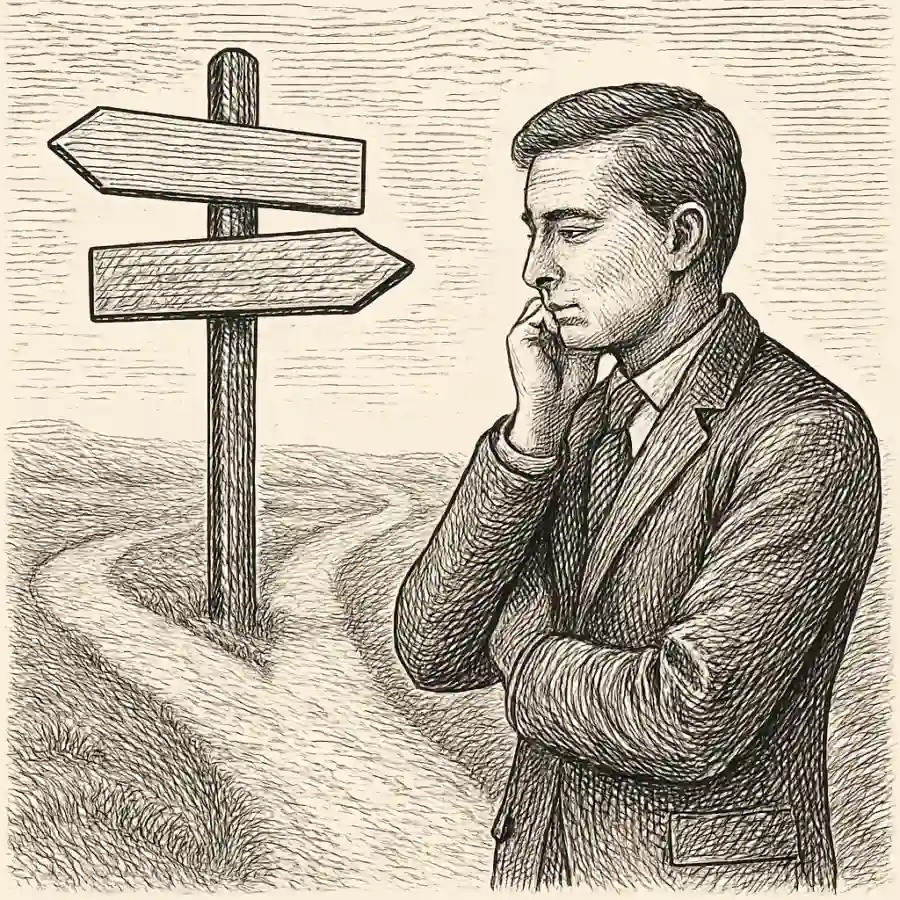 Ilustración en grabado sobre Me quedé pensando por qué hice caso si nadie miraba