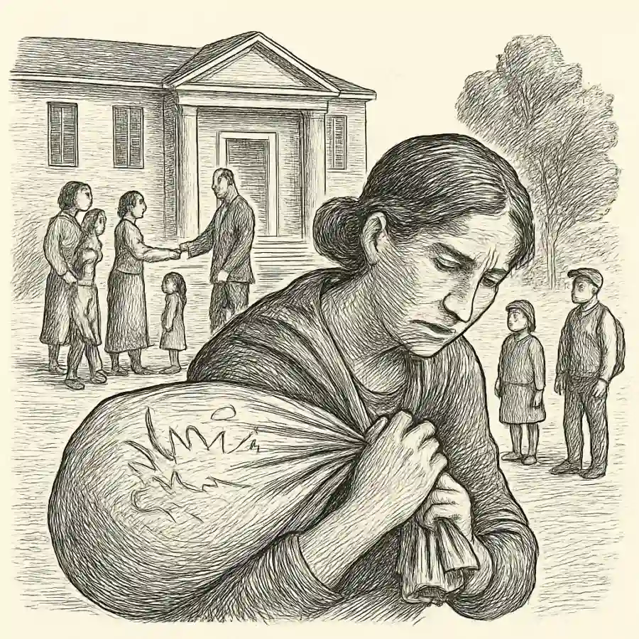 Ilustración en grabado sobre Se llama colaboración a lo que debería estar garantizado