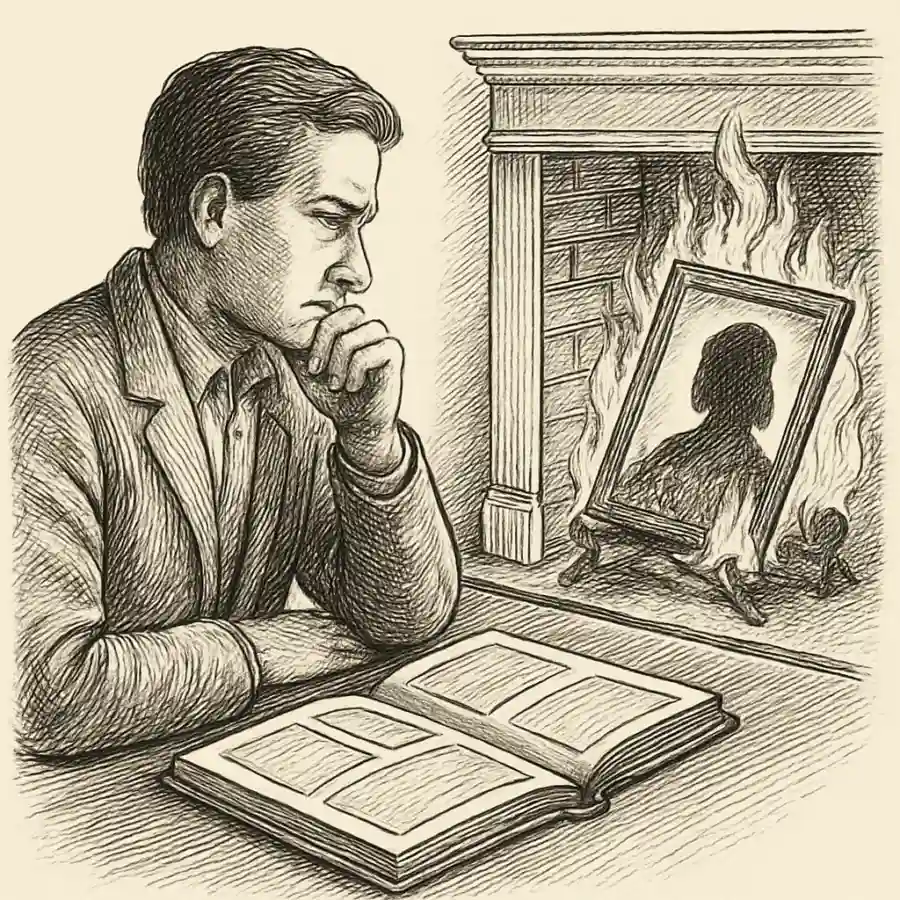 Ilustración en grabado sobre La pérdida que no fue accidente