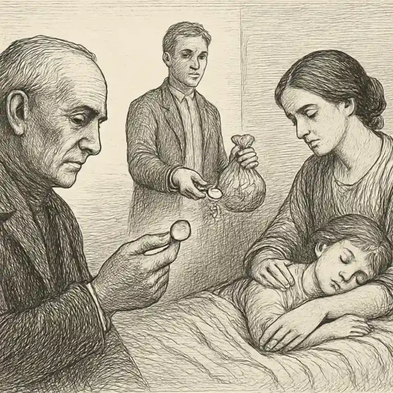 Ilustración en grabado sobre ¿Quién decide cuando unos pagan y otros cuidan?