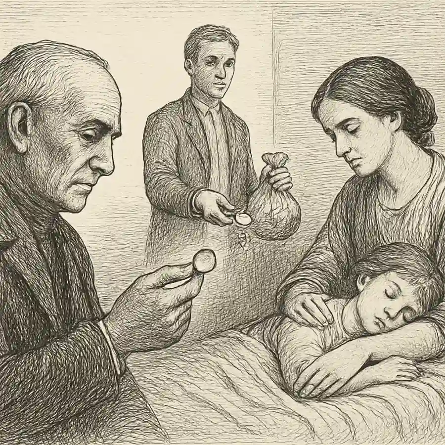 Ilustración en grabado sobre ¿Quién decide cuando unos pagan y otros cuidan?