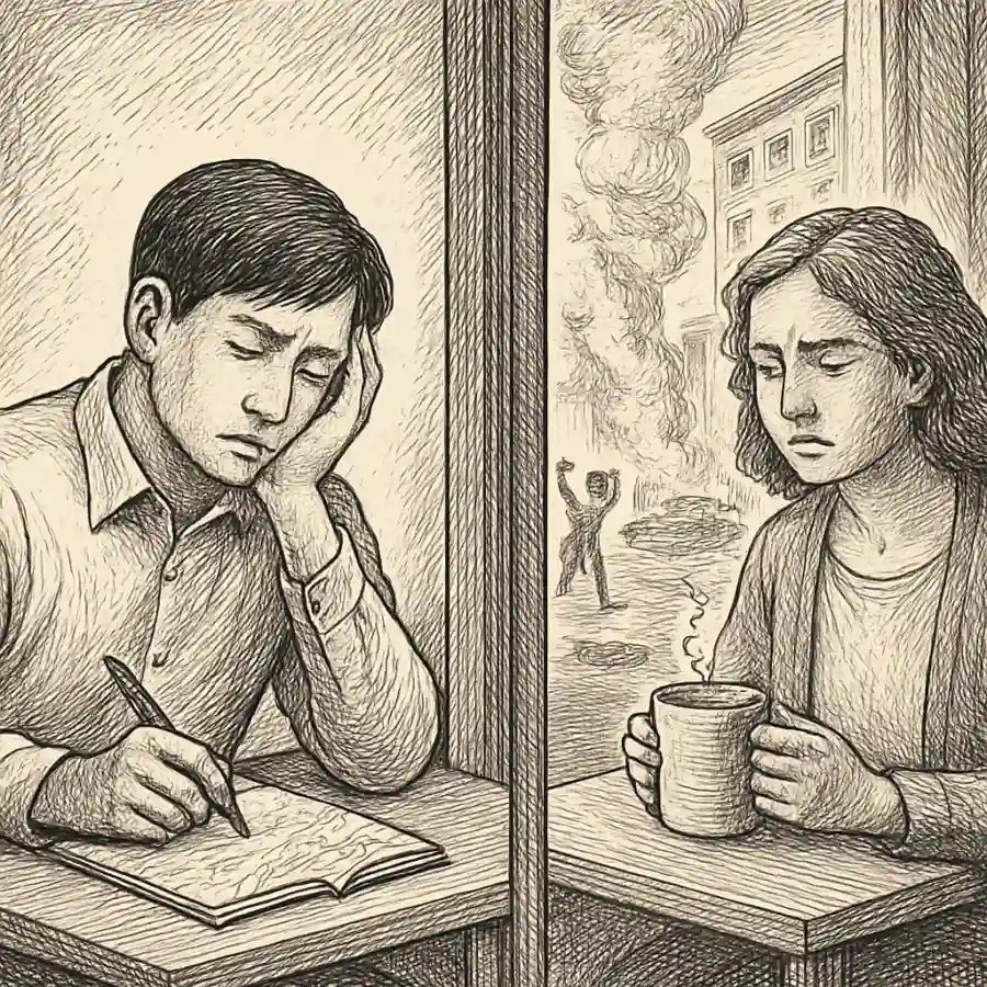 Ilustración en grabado sobre Mi Oppa