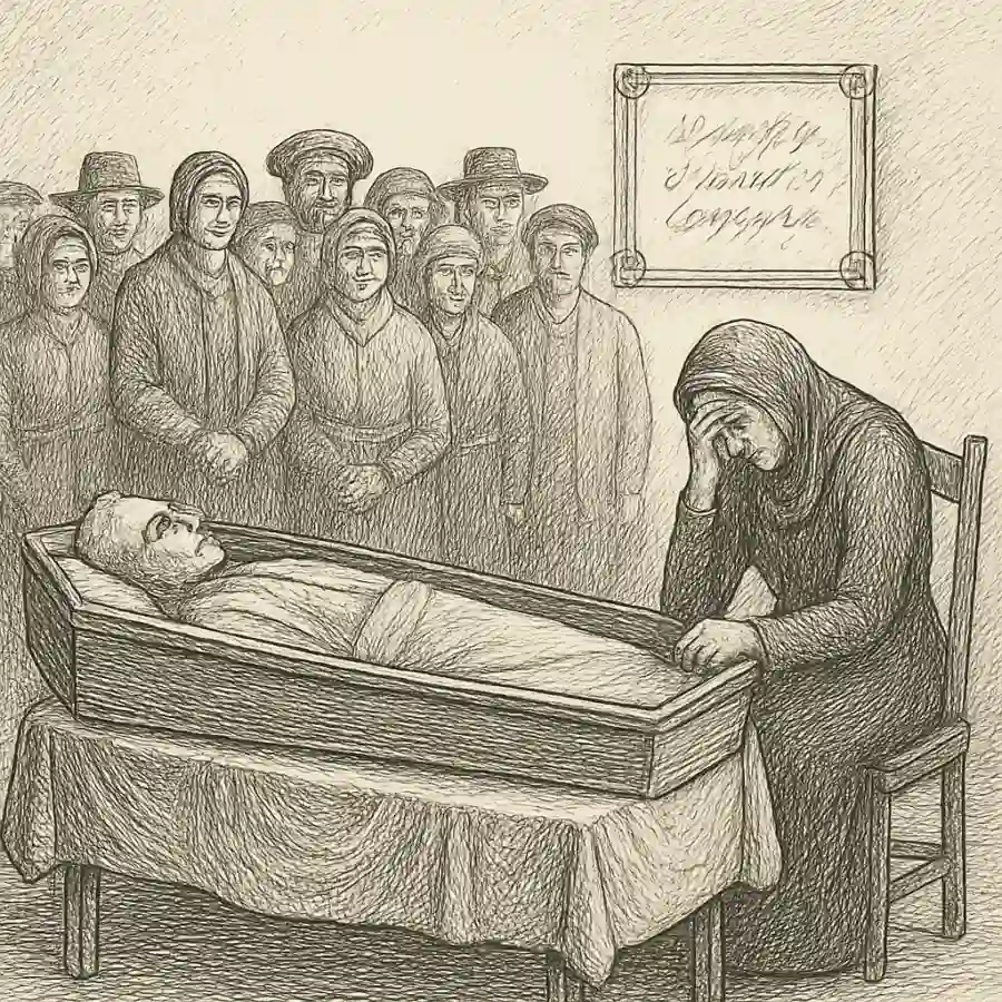 Ilustración en grabado sobre Velar en comunidad, morir sin permiso