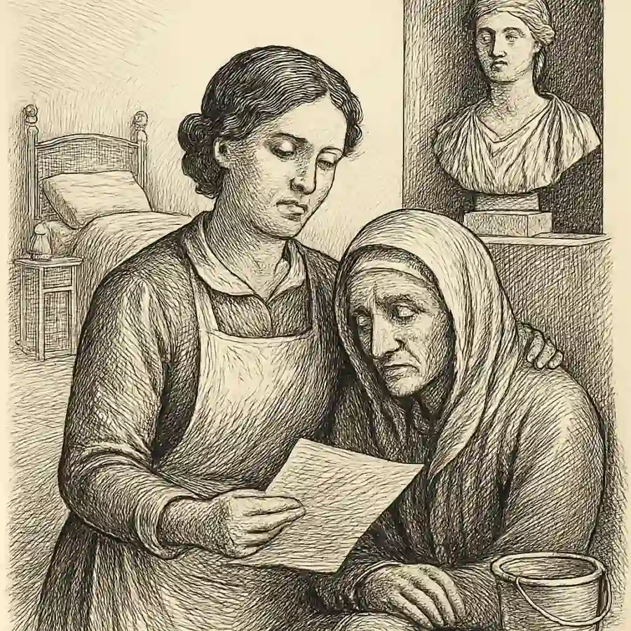 Ilustración en grabado sobre Ser de confianza y pasar por servicio