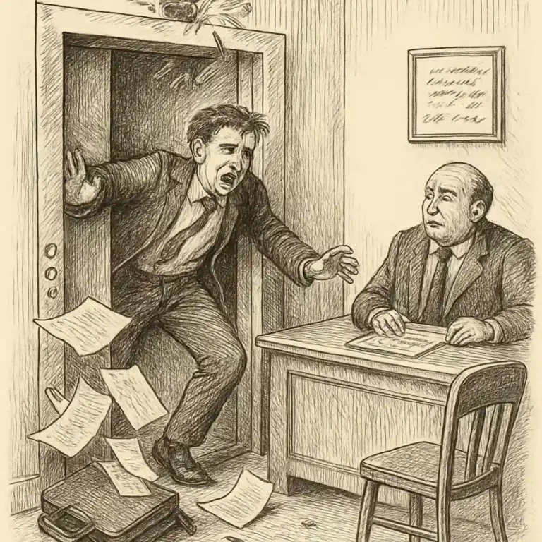 Ilustración en grabado sobre UN DÍA DESAFORTUNADO