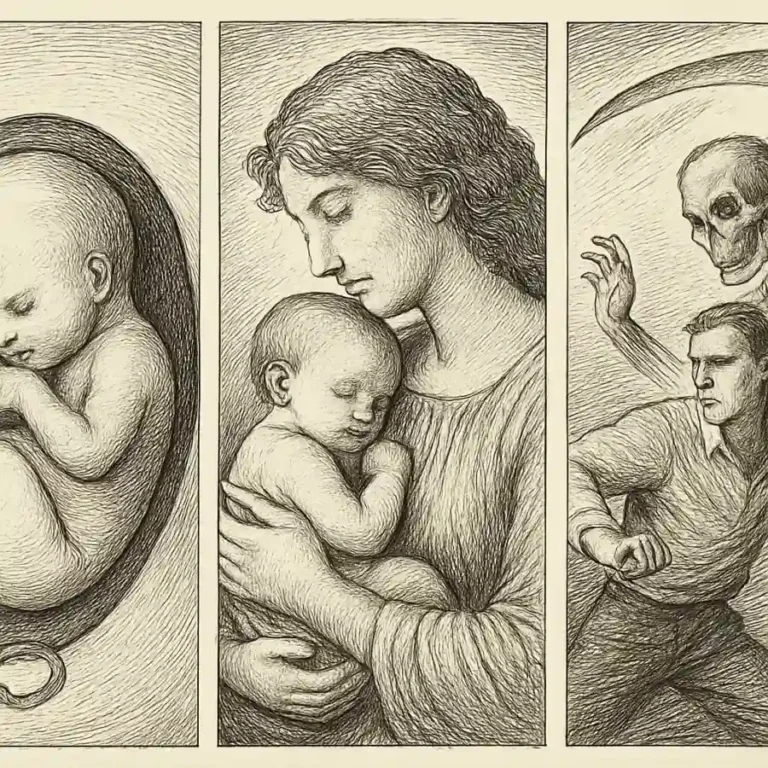 Ilustración en grabado sobre Sonetos vitales (1 al 3)