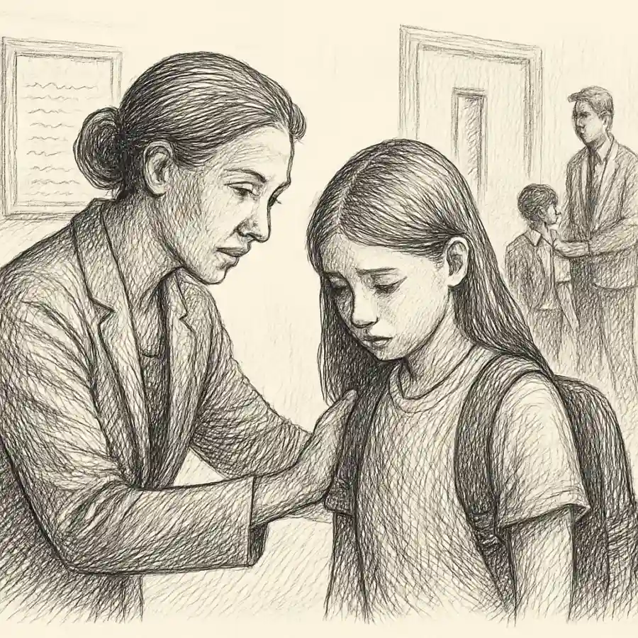 Ilustración en grabado sobre Protegerme y llamarlo cuidado