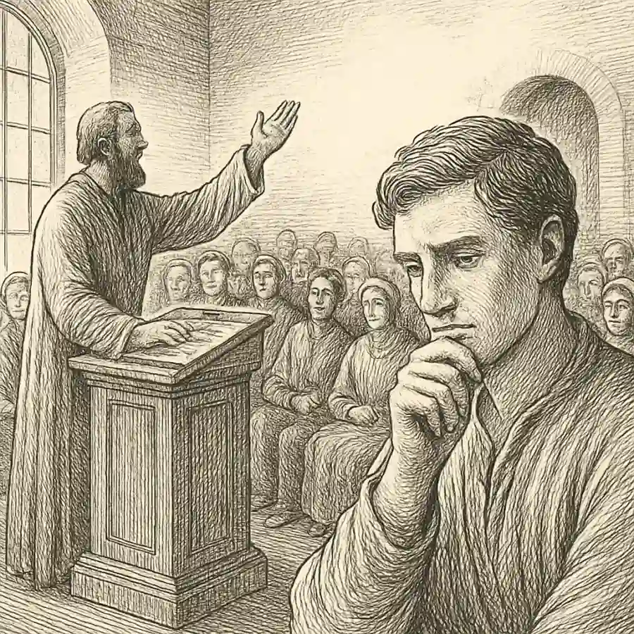 Ilustración en grabado sobre Creer en comunidad y dudar sin permiso