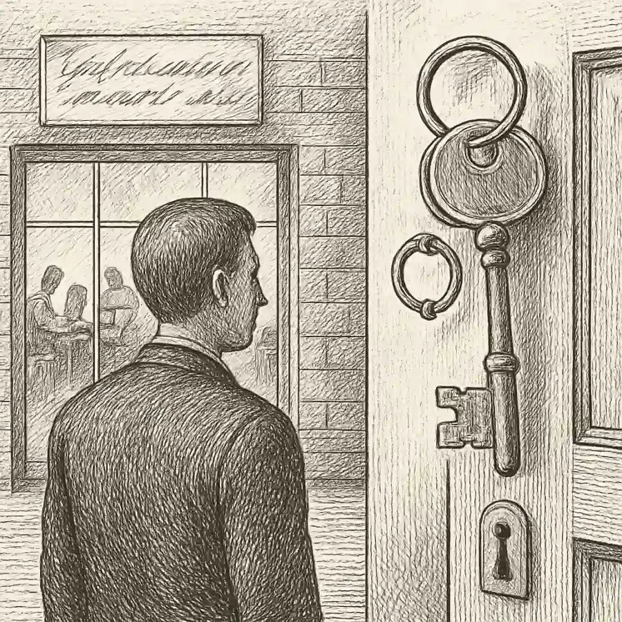 Ilustración en grabado sobre Ser irreemplazable y perder acceso