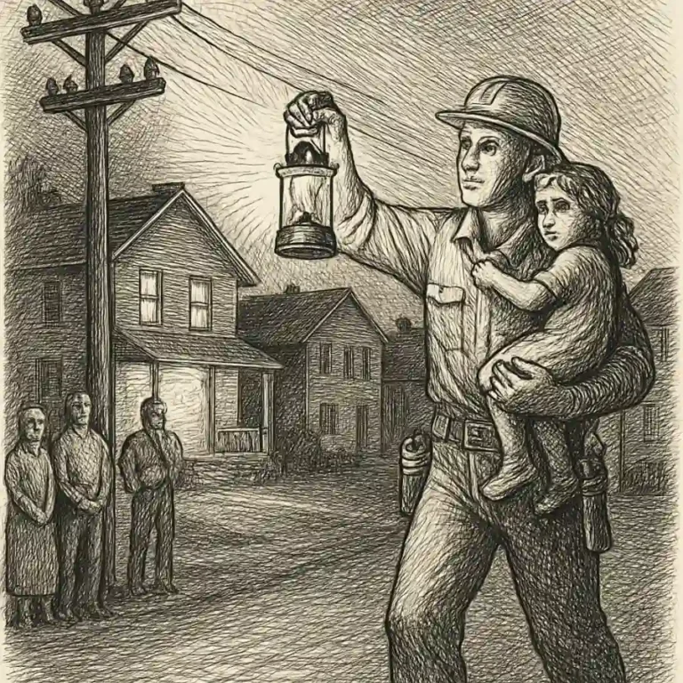 Ilustración en grabado sobre Alumbrar una urgencia y cargar a la cuadra