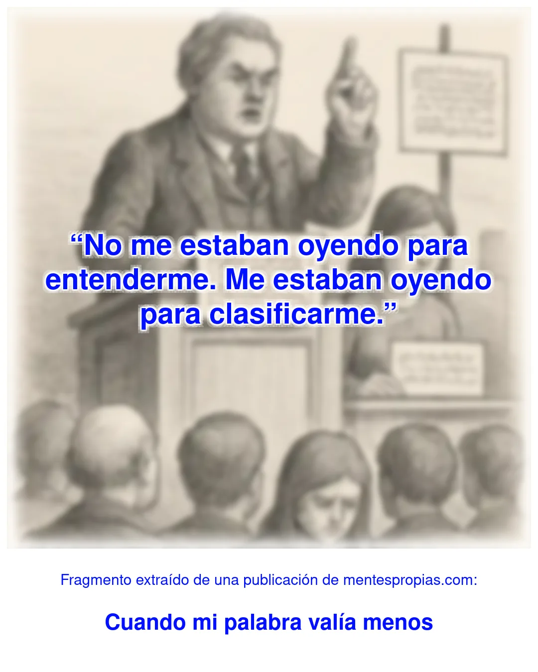 Fragmento de Cuando mi palabra valía menos